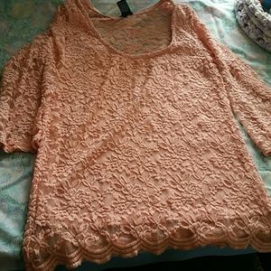 Lace long sleeve shirt